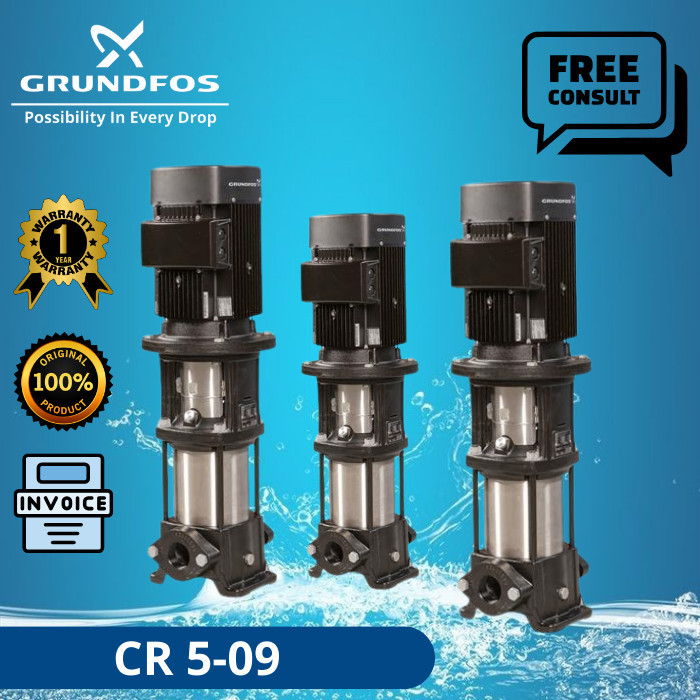 Mesin Pompa Air Grundfos CR 5-09 Vertical Multi Stage