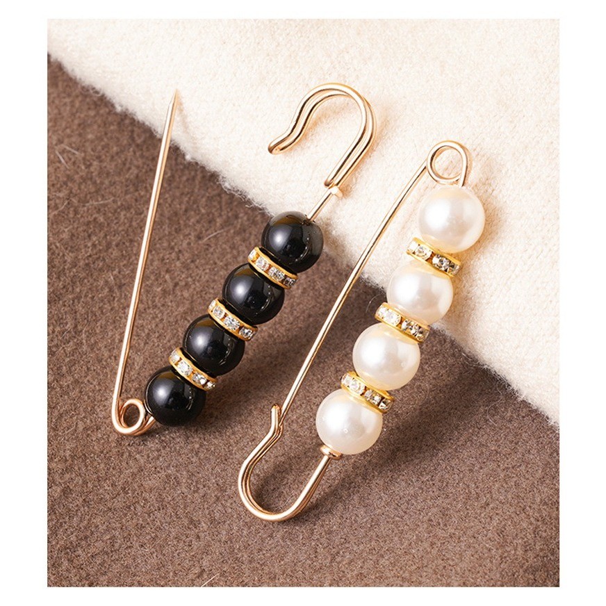 Brooch Bros Peniti Besar Mutiara Putih / Bros Hijab Kebaya [JY]