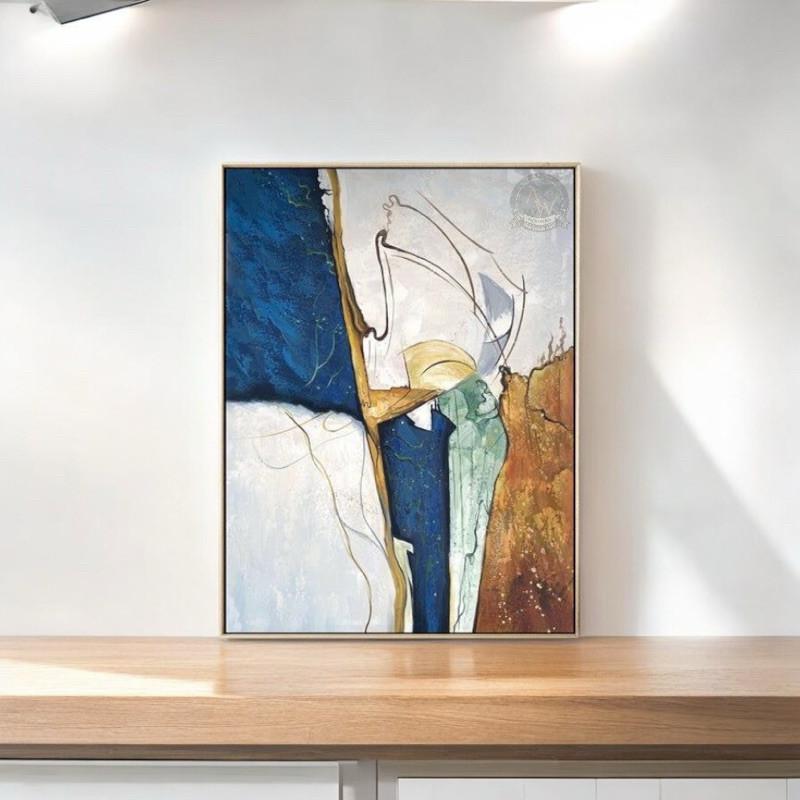 

lukisan abstrak minimalis simple modern art