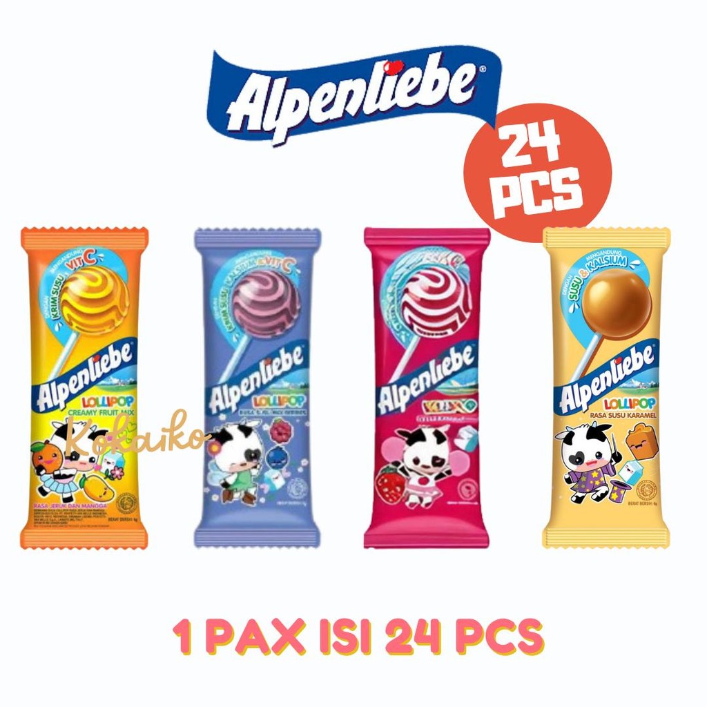 

Permen Alpenliebe 1 pax isi 24 pcs - permen lollipop