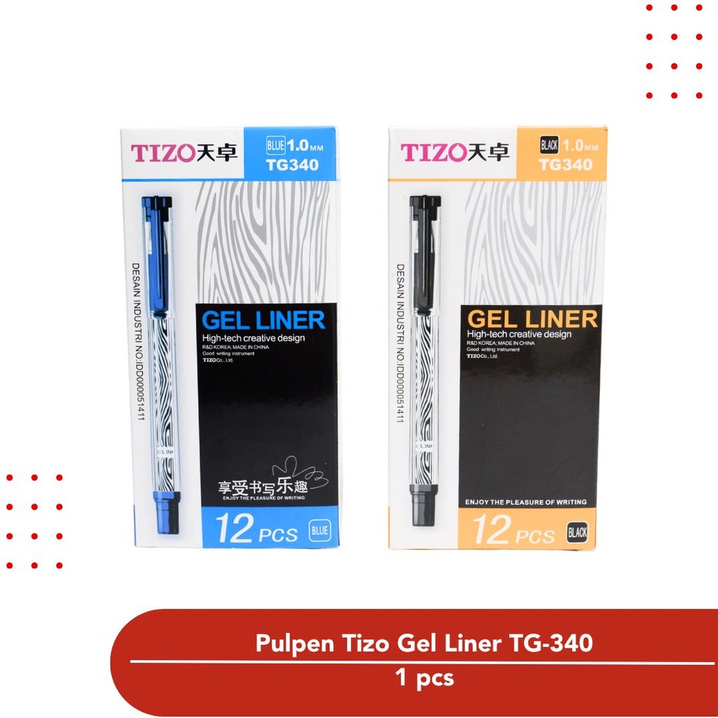 

Pulpen Pena Bolpoin Gell Tizo TG-340 1.0 mm