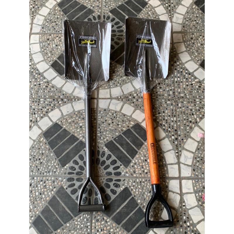 Sekop Pasir Crocodile Asli Baja Kuat - Sekop Pasir Taman Alat Kebun Pertukangan Tebal Anti Karat