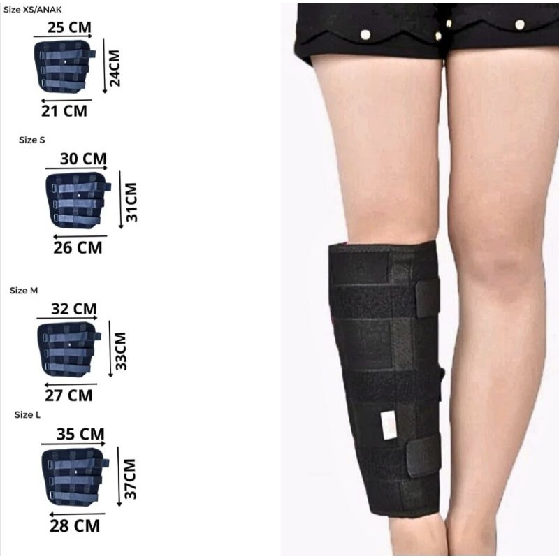 Penahan patah tulang kaki betis / terapi pelurus kaki anak / backslab calf / penahan kaki betis reta