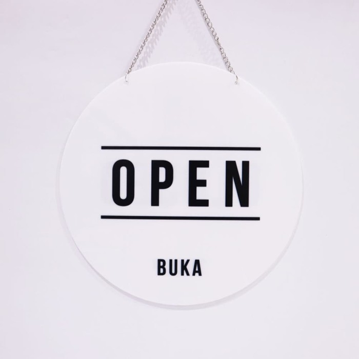 

Sign Board Akrilik | Open Closed | SBAO - 01 | White