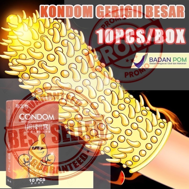 Kondom gerigii kasar Kondom bergrigi kondom gerigii besar Kondom sutra bergerigi 10pcs/Box kondom ge