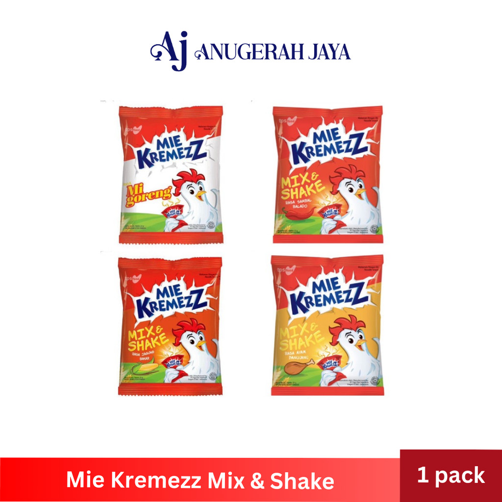 

Mie KREMEZZ mix & shake / KREZZ snack mie kremes kremez