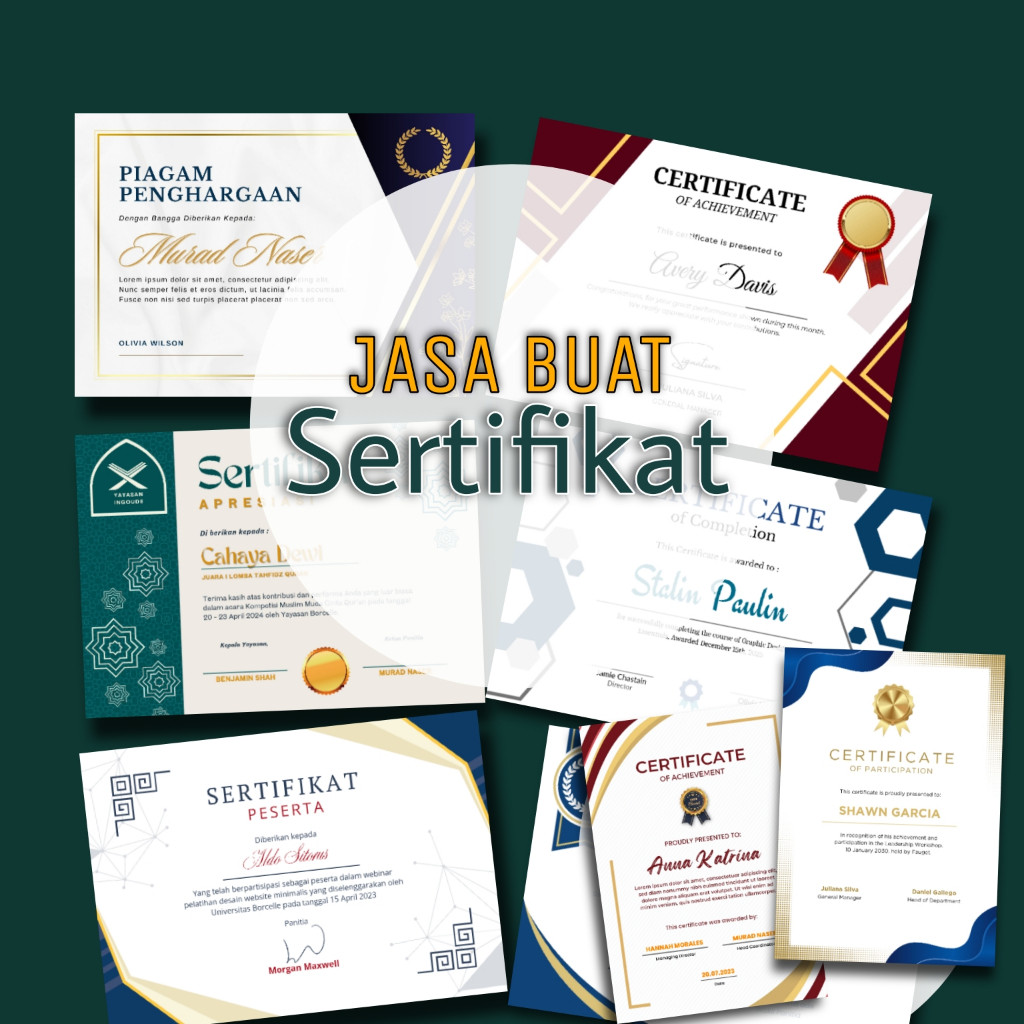 Sertifikat Kejuaraan| Sertifikat Seminar | Jasa Buat Sertifikat | Desain Sertifikat | Jasa Buat Piag