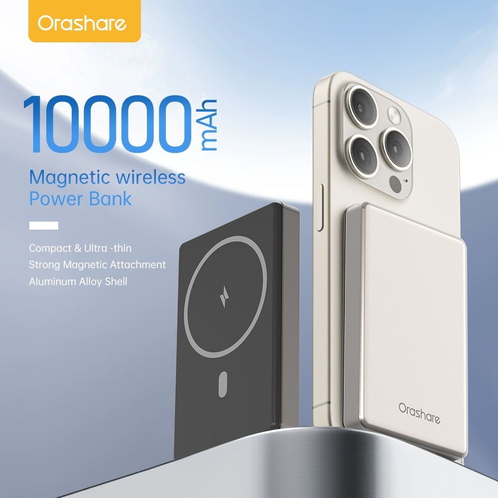 Orashare MGA10 10000mAh Magsafe Powerbank Ultra-thin Magnetic PD20W Wireless Charger