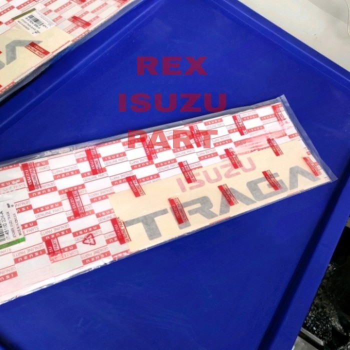 Stiker sticker decal Isuzu TRAGA EURO4 hitam ORIGINAL