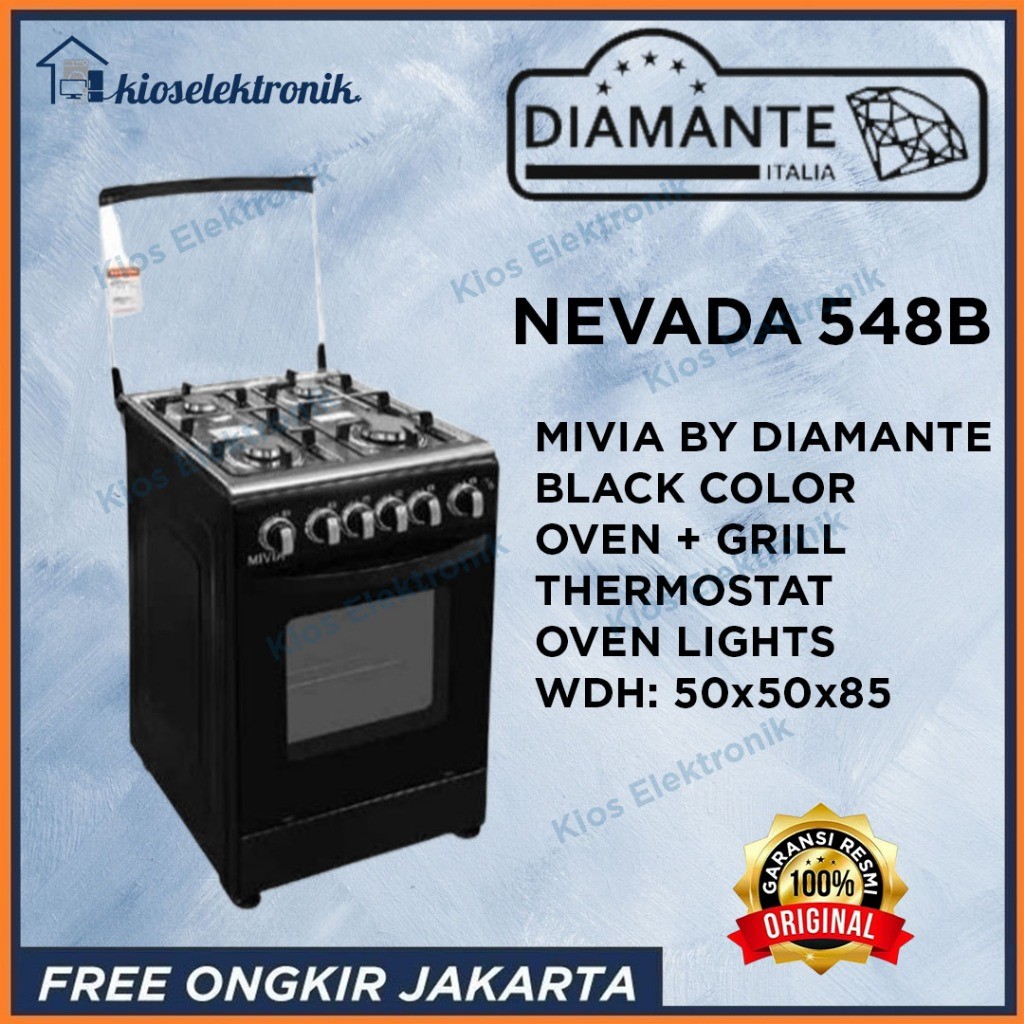 DIAMANTE - Kompor Freestanding Mivia Nevada 548B / 548 B - Kompor Oven