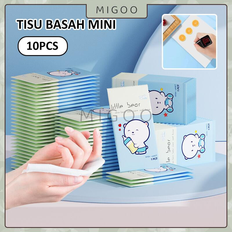 10pcs Tisu Basah Satuan / Tisu Basah Mini / Tisu Basah