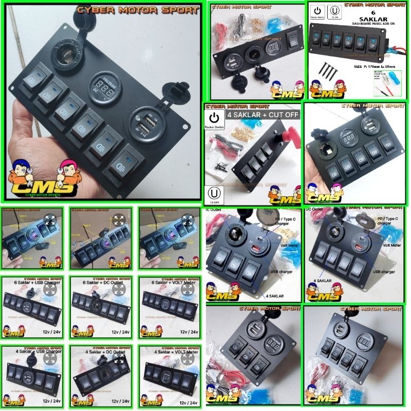 Saklar mobil universal.12v 24v paket Saklar lampu . saklar foglamp headlamp drl lampu tembak sorot b