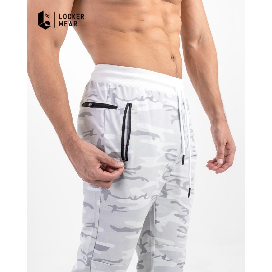 ✨TERLARIS -Celana Panjang Olahraga Pria Jogger Sweatpants Tracking Lari Jogging - Putih, XXL