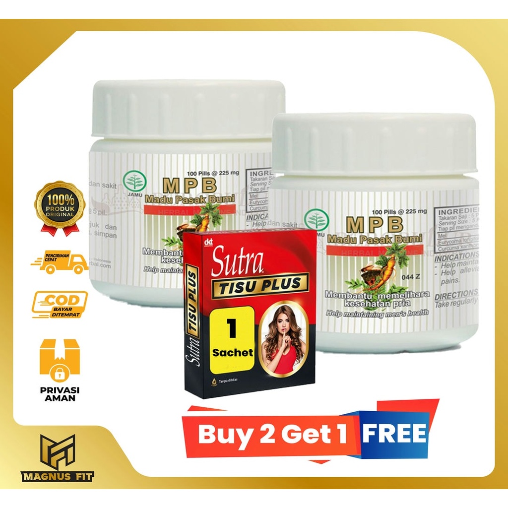 ☘️ Magnus Fit☘️ Madu Pasak Bumi (MPB) Borobudur 100 Pil - Suplemen Penambah Stamina Pria