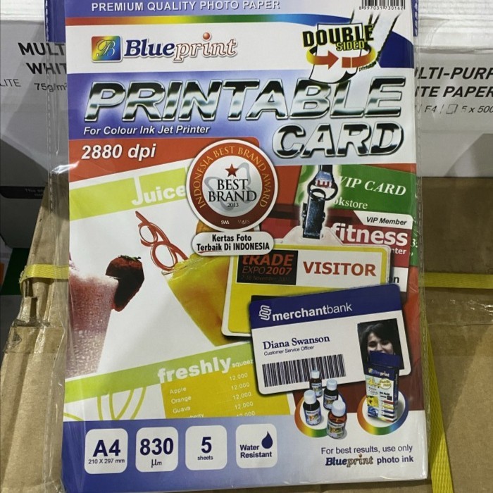kertas pvc id card blueprint a4