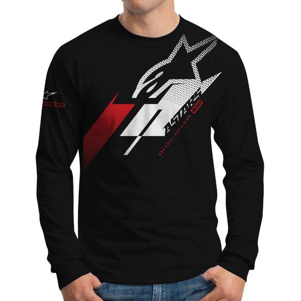 baju balap lengan panjang warna hitam , kaos motogp 2023 original , baju motor balap terbaru , Kaos 