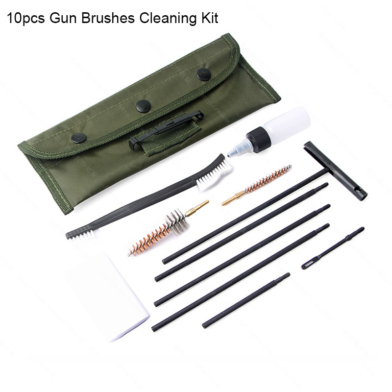10PCS/Pack AR15 M16 M4 Gun Brushes Cleaning Kit Airsoft Pistol Cleanner 5.56mm .223 22LR .22 Tactica