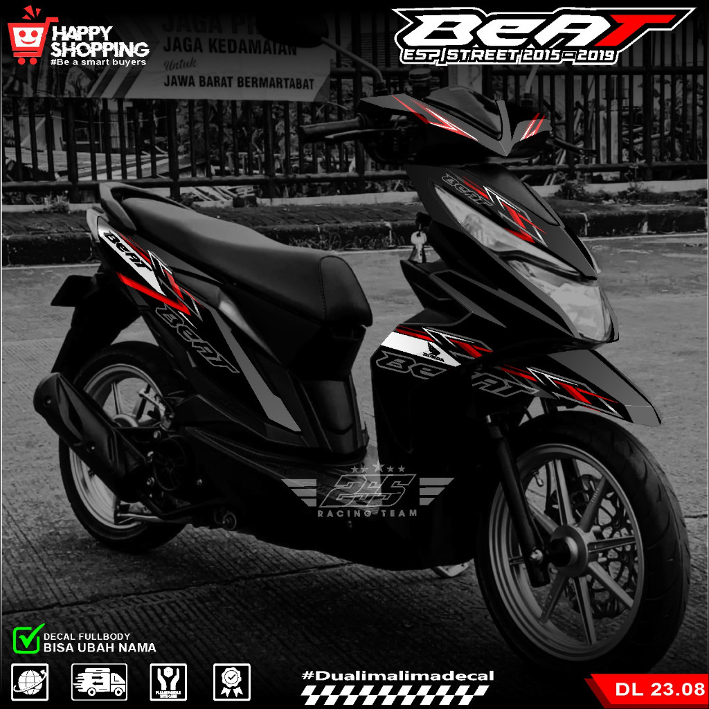 Decal Stiker Beat street Fullbody Beat Esp Street Fi Tahun 2016 2017 2018 2019 Desain Simpel Racing 