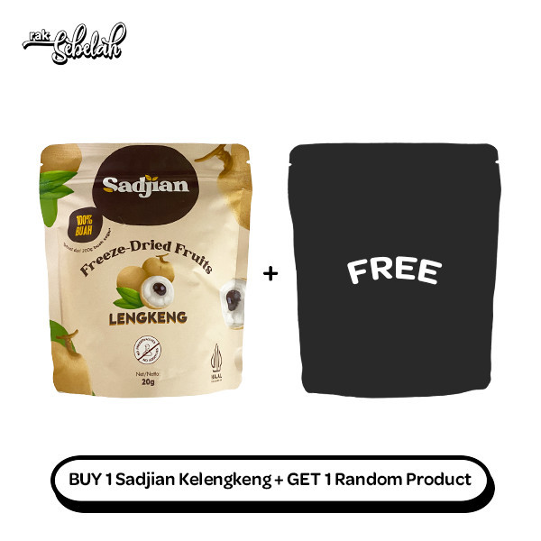 

BUY 1 GET 1 Sadjian Freeze Dried Kelengkeng 20g GRATIS 1 Hadiah Snack - Cemilan Keripik Buah Lengkeng Kering Sehat | Real Fruit | Tanpa Gula | Rak Sebelah