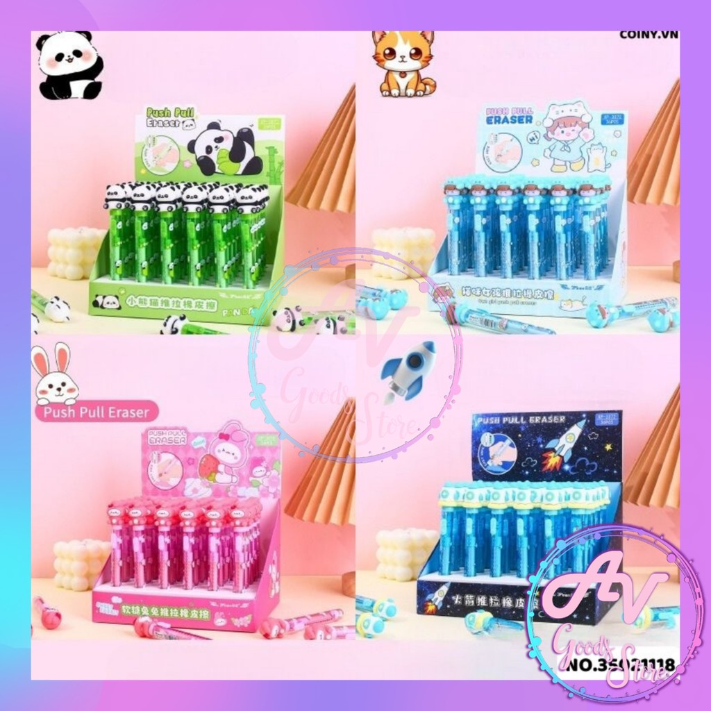 

Penghapus Stick Karakter / Penghapus Mekanik Geser Fancy / Setip bensia lucu unik