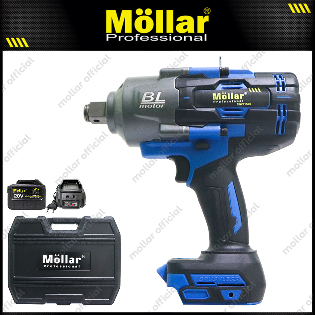MOLLAR CIW21500 Mesin Buka Baut Baterai 20V Bor Cordless Impact Wrench