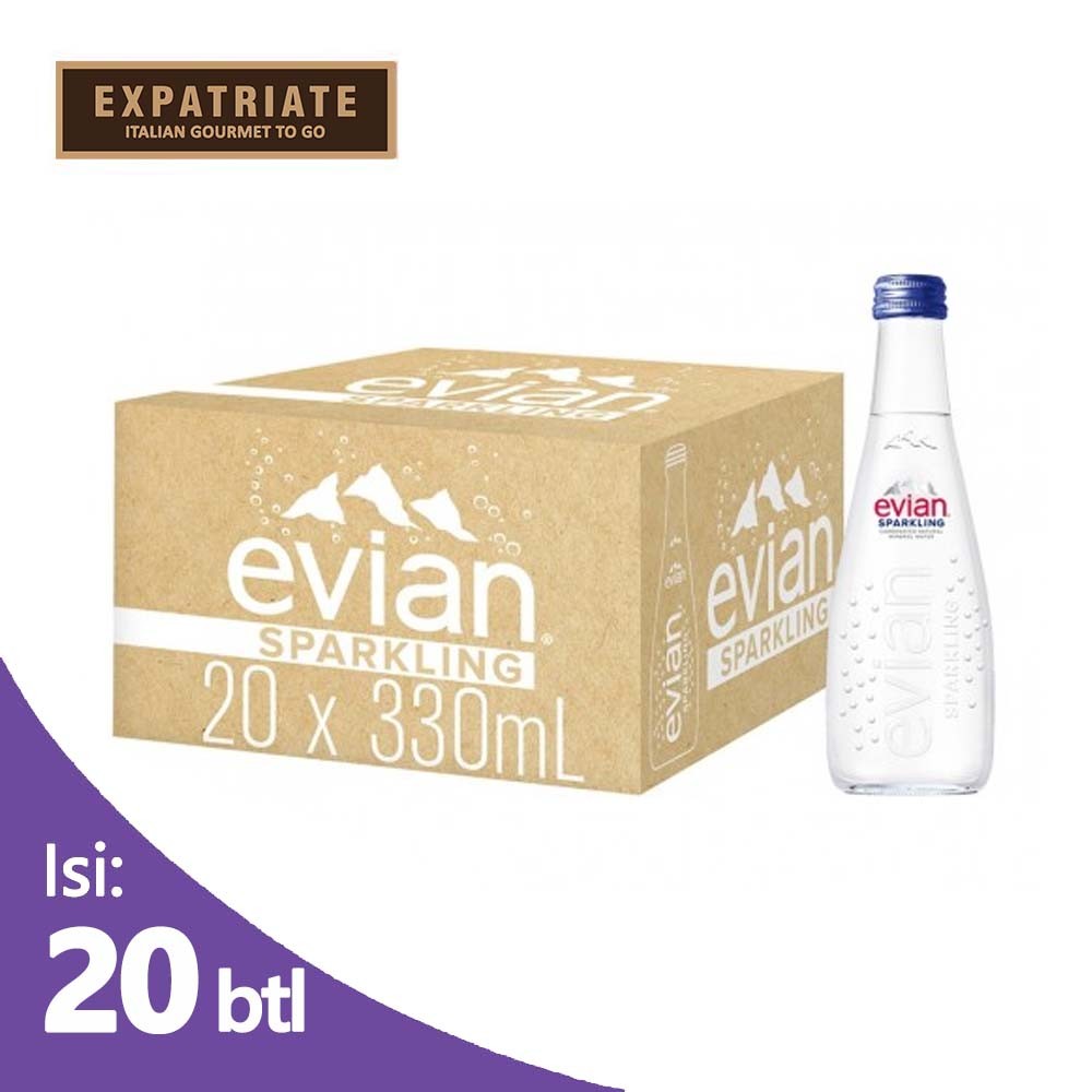 

Evian Sparkling Mineral Water Glass 330ml (20pcs)