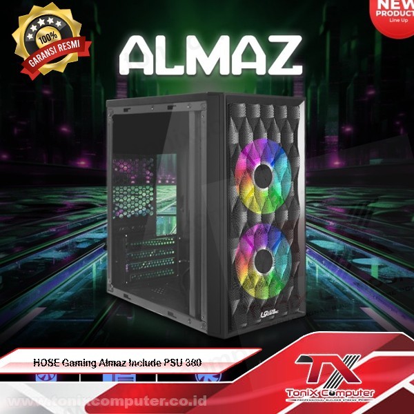 HOSE Gaming Almaz Include PSU 380 | Casing PC Gaming | PC Gaming Case