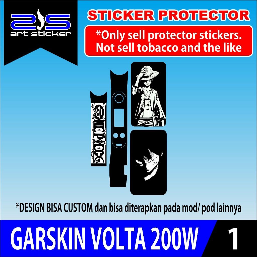 

StikerVolta 200 Luffy Black UV Varnish Printing