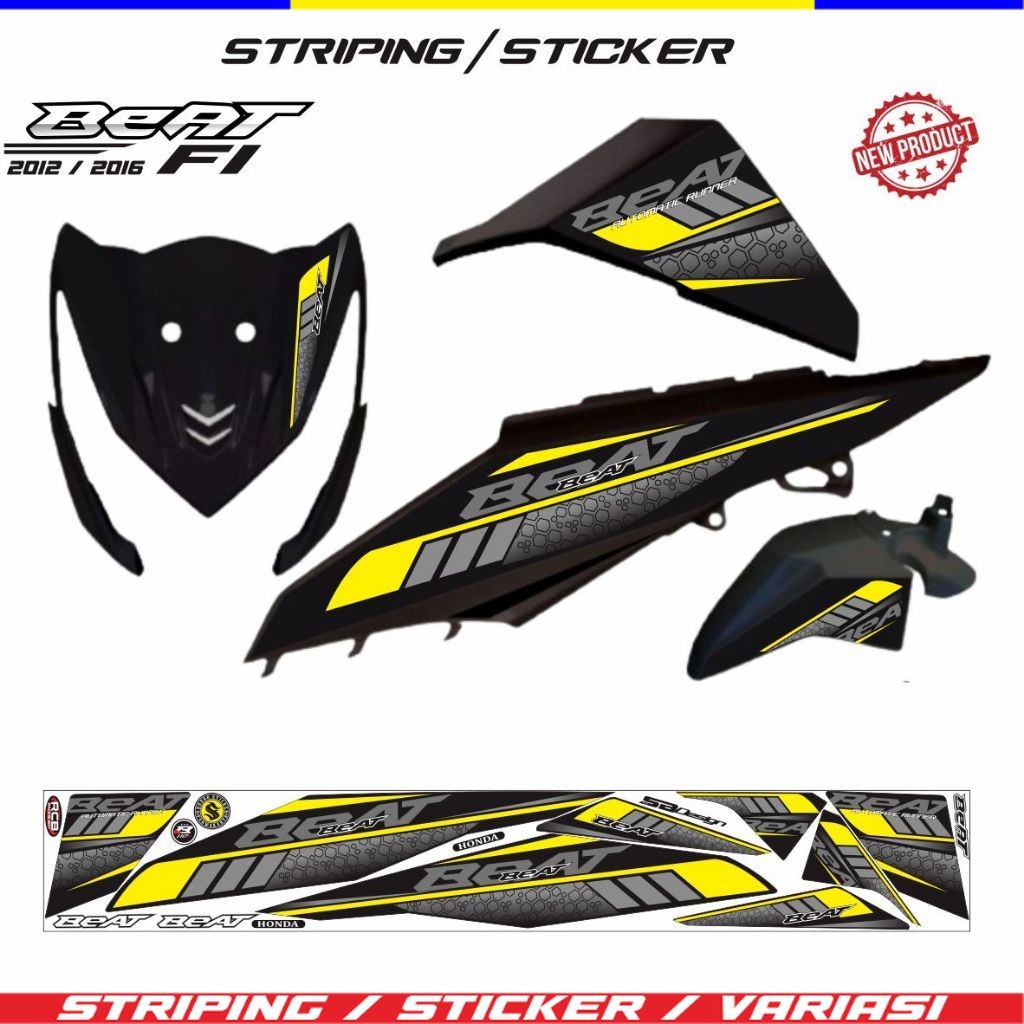 LIS SIMPLE STRIPING MOTOR BEAT FI 2015 VARIASI LIS SETIKER BEAT PGM FI 2013