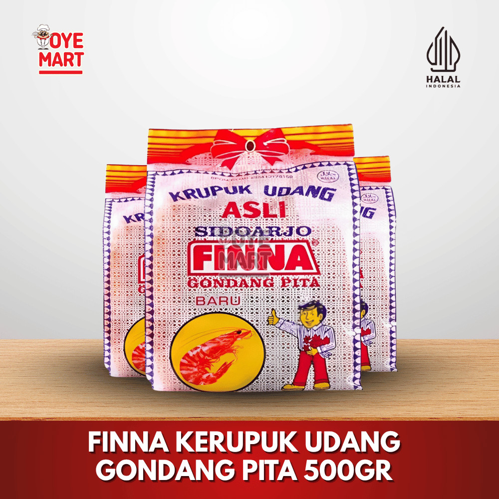 

FINNA KERUPUK UDANG GONDANG PITA 500GR / KRUPUK MENTAH