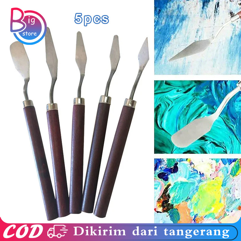 

Isi 5 Painting Knife Pisau Palet Lukis Set Pisau Palet Lukis Art Materials Untuk Dekorasi Kue Lukis Ukir