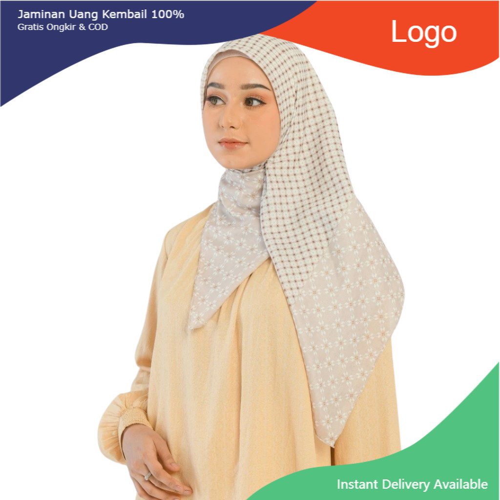 CUCI GUDANG KANIRA SCRAFT ZOYA 100% ORI - Kerudung Hijab Segi Empat Scarves Motif Voal Printing