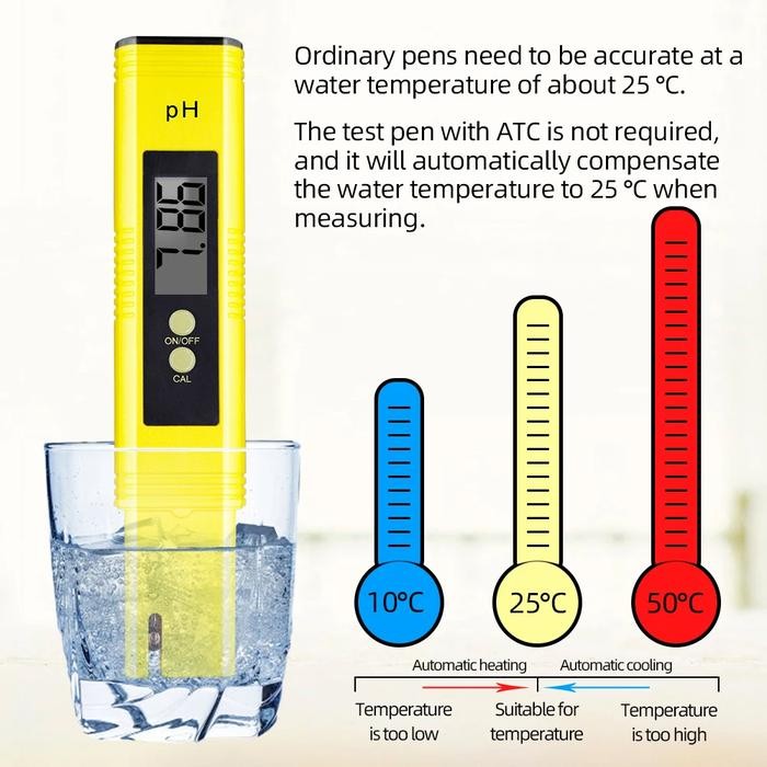 NASSA PH Meter TDS Meter Hidroponik TDS 3 Alat Pengukur PH Air tds meter pena dan ph meter Almina