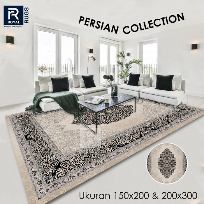 Promo Karpet Lantai 200x300 cm untuk Ruang Tamu Lebar Bulu Tebal PERSIAN Carpet Permadani Turki Anti