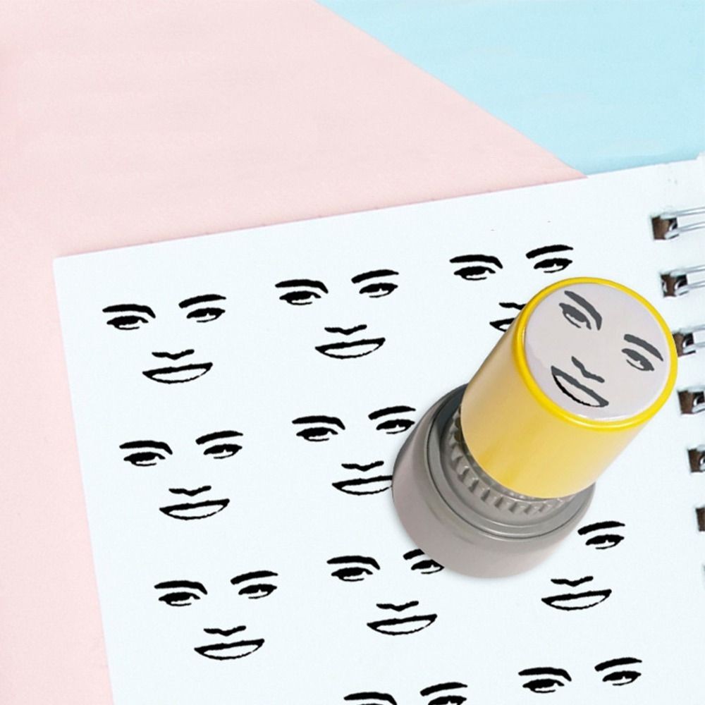 

Cute Novetly Face Memes Seal Stamp Self-Inking Prank Trick Funny Seal Stamp Engraved DIY Printing Toys Kids Toy