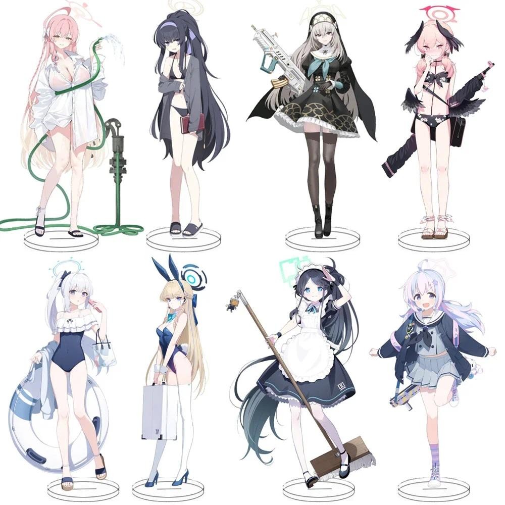 Anime Blue Archive Acrylic Stand Model Figures Nekozuka Hibiki Sunaōkami Shiroko Waraku Chis Cosplay