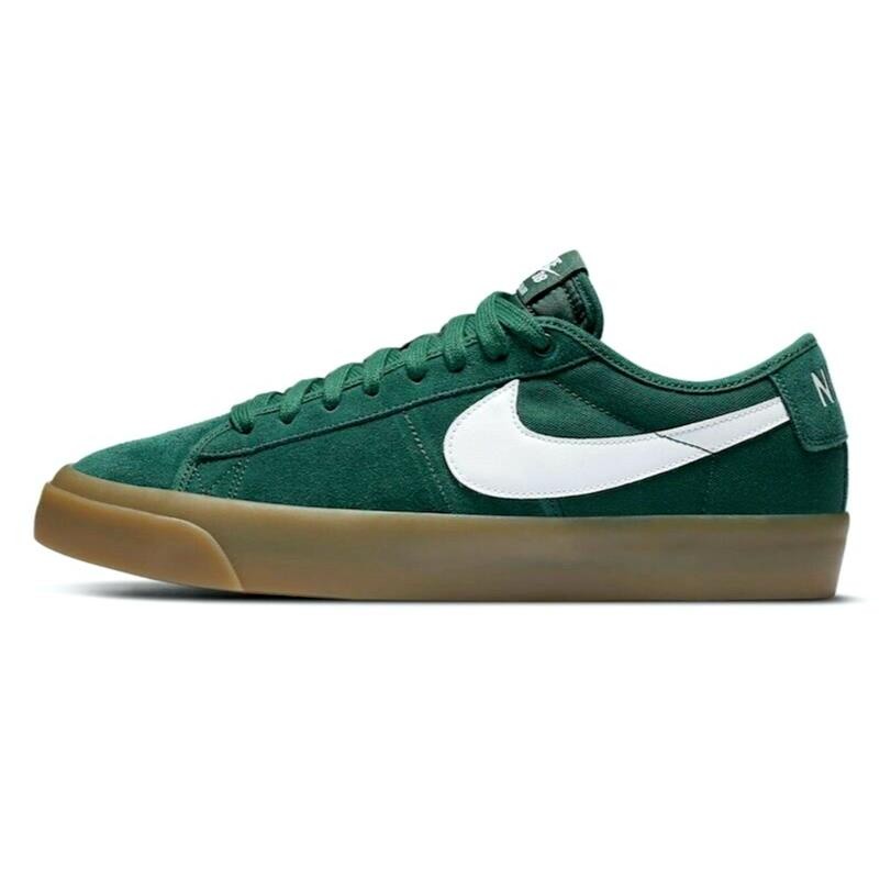 NK SB Zoom Blazer Low Pro GT Green Gum White Brown