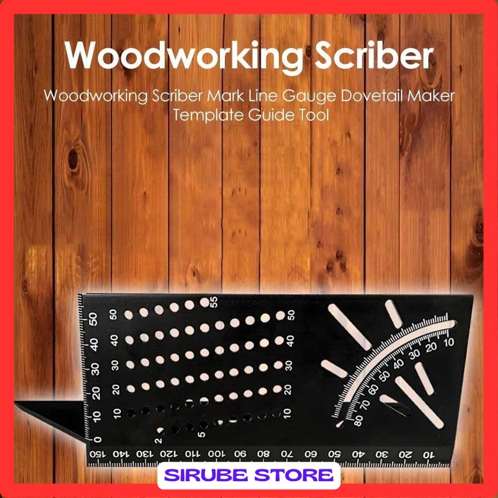 

Penggaris Angle Ruler Mark Line 3D Measuring Tool Aluminium - M142