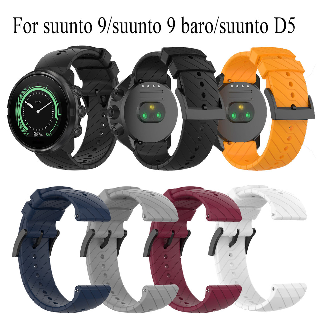 24mm Original Silicone watchband Strap for suunto 9/suunto 9 baro/suunto D5 smart Wristbands For Suu