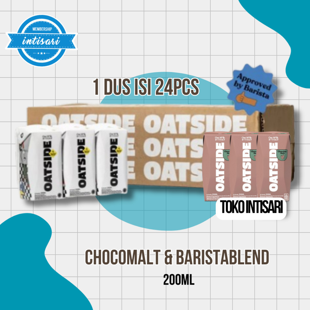 

New OATSIDE Mini Straw Oat Milk 200ml (24pcs) (Kemasan dengan Sedotan)Premium