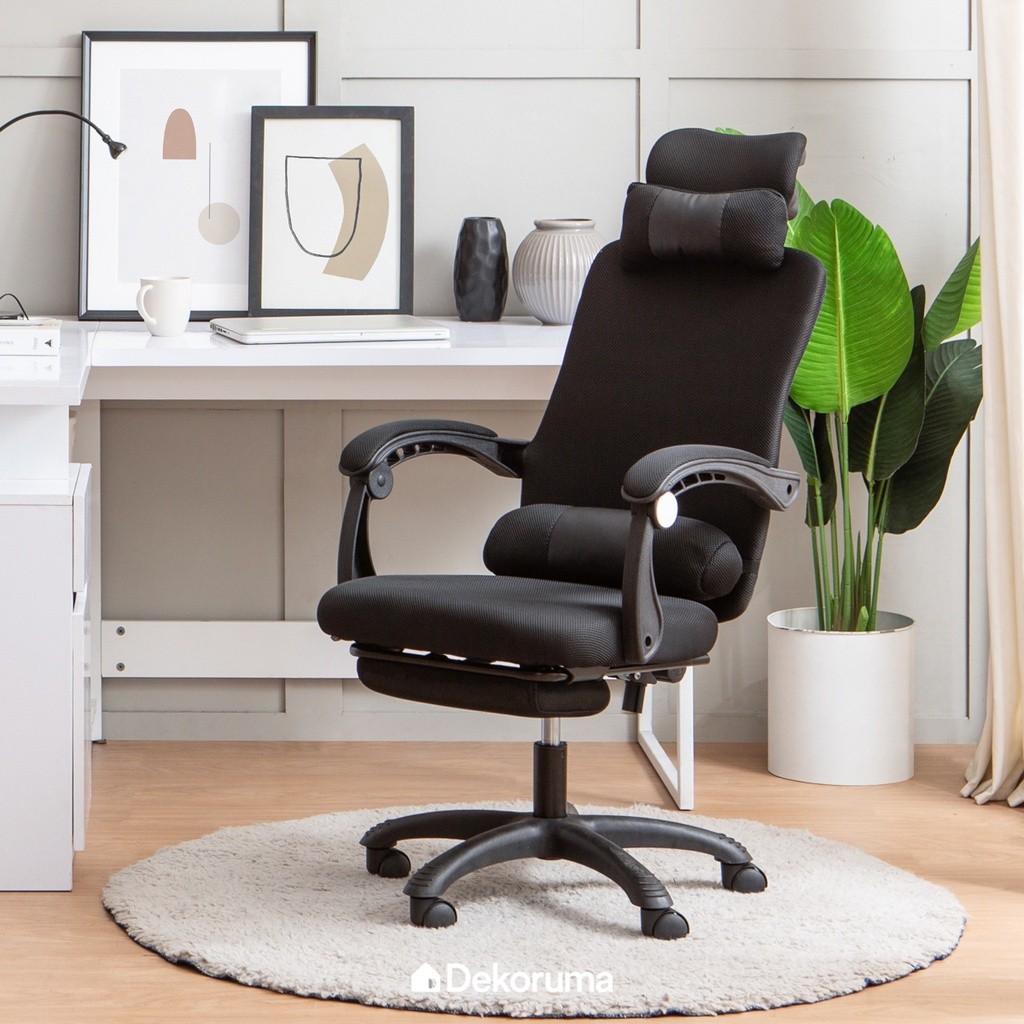 

Dekoruma RIYO Kursi Kantor Dengan Footrest Hitam | Kursi Kantor
