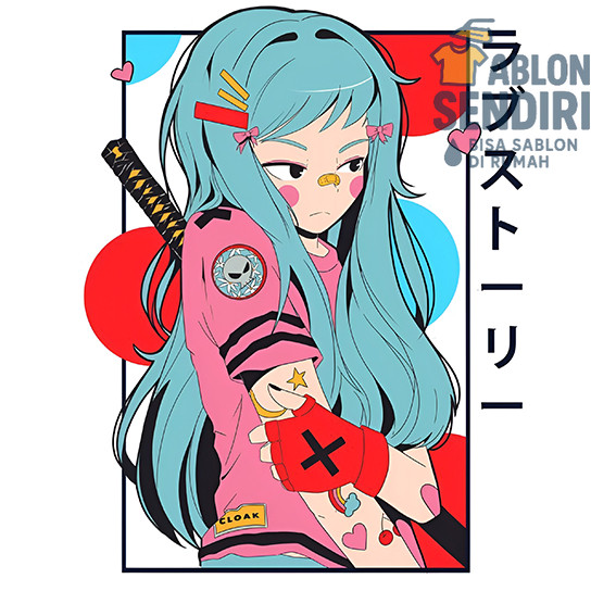 Sablon Gosok - ANIME - Siap Setrika - Sablon Desain Lengkap - Sesuai Gambar UN224