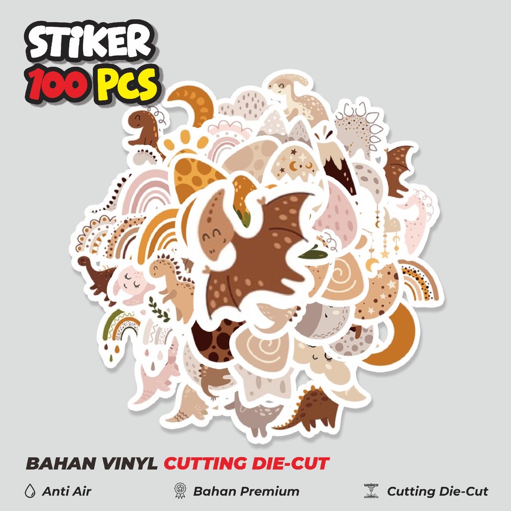 

Terbaru! 50 pcs Stiker Bayi Dinosaurus Dekorasi Lucu Kreatif untuk Notebook, Skateboard, HP