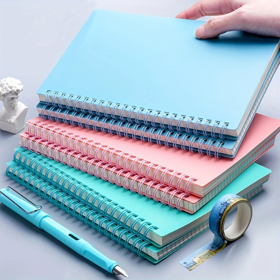 

1pc A5 Notebook Simple Solid Color With PP Cover Horizontal Line Inner Page 80Sheets Notebook For Student Or Business Notepad St