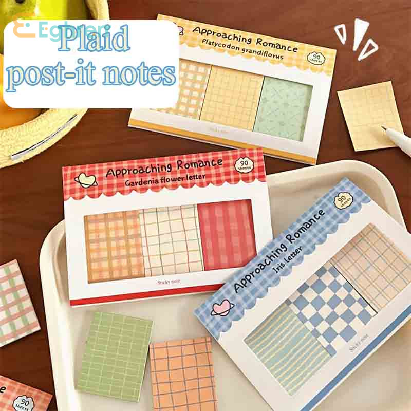 

Eeghrerr Grid Combination Sticky Notes Scrapbook Decoration Materials Cute Mini Memo Book