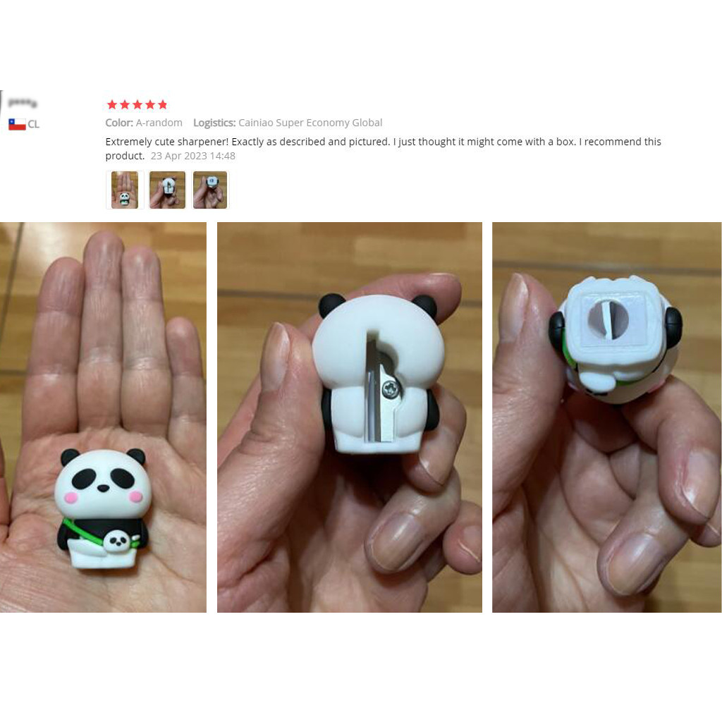 

Kawaii Pencil Sharpener Korean Stationery Silicone Cute Panda Manual Pen Pencil Cutter Tool for Students School Office Supplies