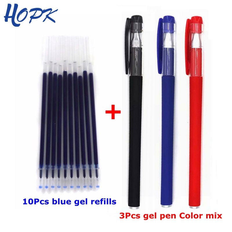 

13pcs/set Office Gel Pen 0.5mm Signature pen Red Blue Black Ink Refill Rod for Handles Sool Exam Supplies Stationery