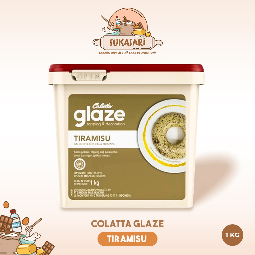 

Sukasari - Colatta Glaze 1kg / Saus Coklat Lumer / Chocolate Sauce / Cokelat Cair Kiloan Topping Glaze Donat Donut Kue Cake / Glaze Tiramisu Strawberry Greentea Matcha Dark Chocolate White