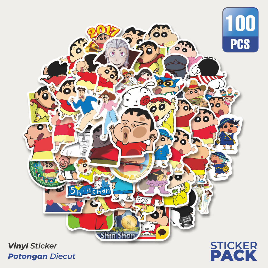 

Stiker Vinyl Sticker Kartun Crayon Shin Chan Waterproof Aesthetic- Untuk Laptop, Motor, dan Helm - Paper Stationery Pack
