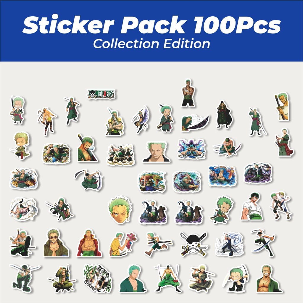 

Hot Stiker Anime One Piece Roronoa Zoro Lucu Anti Air Stikers Berperekat Waterproof Sticker Decal Buat Motor Helm Buku Journal Koper Casing HP Laptop Botol Minum